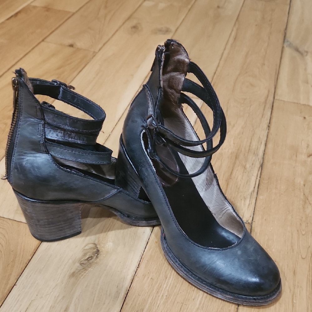 Freebird by Steven Dark Leather Heels